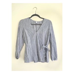 Old Navy Striped Wrap Dress